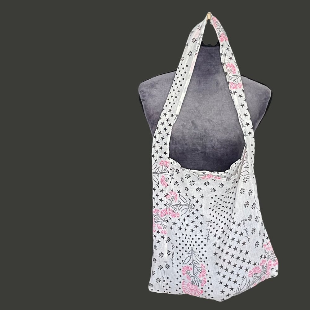 Free People Floral & Star Print Cotton Shoulder Bag